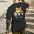 食べ物好きのためのかわいい日本のかわいい猫寿司 メンズTシャツ バックプリント 彼への贈り物
