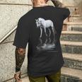 馬 動物 モチーフ アート 馬 メンズTシャツ バックプリント 彼への贈り物