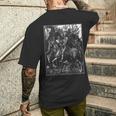 騎士、死と悪魔 1513 アルブレヒト・デューラー 銅彫刻 メンズTシャツ バックプリント 彼への贈り物