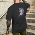 魔法の蝶 神秘的な蝶 銀河 星 メンズTシャツ バックプリント 彼への贈り物