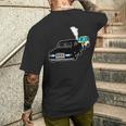 黒塗りの高級車よりも怖い無車検の軽自動車 メンズTシャツ バックプリント 彼への贈り物