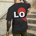２人で着るとハートが出来る Loveの文字になる 「Lo」カップル 恋人 メンズTシャツ バックプリント 彼への贈り物