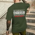Eternal Advisory Warning Jesus Lives Cool Christmas メンズTシャツ バックプリント 彼への贈り物