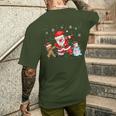 Dabbinganta Christmas おかしいdabサンタクロースクリスマス メンズTシャツ バックプリント 彼への贈り物
