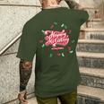 Happy Holiday And Merry Christmas Quote Festive Greetings メンズTシャツ バックプリント 彼への贈り物
