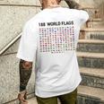 188 世界の国旗 世界の国旗 世界地図 メンズTシャツ バックプリント 彼への贈り物
