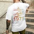 50Th Birthday 1975年4月生まれ 50歳 ヴィンテージ 長袖tシャツ メンズTシャツ バックプリント 彼への贈り物