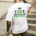 66歳の誕生日 野球 66歳 野球選手 誕生日 メンズTシャツ バックプリント 彼への贈り物