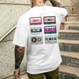 80 年代のロック カセットシャツ男性ヴィンテージ ロック カセット テープ メンズTシャツ バックプリント 彼への贈り物