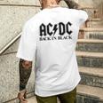 AcDcロックミュージックバンドバックブラックロゴ。 メンズTシャツ バックプリント 彼への贈り物