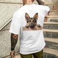 Affectionate Peek ジャーマンシェパードドッグ 長袖tシャツ メンズTシャツ バックプリント 彼への贈り物