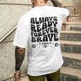Always Ready Forever Brave 消防士 消防士 メンズTシャツ バックプリント 彼への贈り物