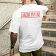 Back Pain In This Area On The Back メンズTシャツ バックプリント 彼への贈り物