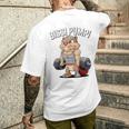 Bissi Pumpi Gym Fitness Meme Bobr Bissi Pumpi Bober メンズTシャツ バックプリント 彼への贈り物