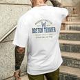 Boston Terrierギフトヴィンテージボストン・テリア メンズTシャツ バックプリント 彼への贈り物