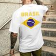 Brasilブラジルブラジル国旗 メンズTシャツ バックプリント 彼への贈り物