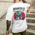 Budgiezilla 面白いインコ セキセイインコ セキセイインコ セキセイインコ 鳥好き メンズTシャツ バックプリント 彼への贈り物