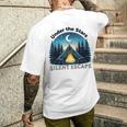 Campingtars タイムアウト リラックス ホリデー キャンプ キャンパー 自然 メンズTシャツ バックプリント 彼への贈り物