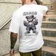 CHOLO Chu Only Live Once ヒップホップ テディベア チカーノ アート メンズTシャツ バックプリント 彼への贈り物