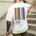 Colors Of Love Lgbt Flag Pride Month トランスジェンダー レインボーtシャツ メンズTシャツ バックプリント 彼への贈り物