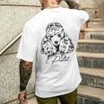 Cute Poodlemall Poodle Dog Portrait Dog Portrait T-Shirt mit Rückendruck Geschenke für Ihn