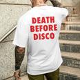 Death Before Disco Inspired メンズ レディース 80年代レトロ メンズTシャツ バックプリント 彼への贈り物
