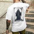 Death Tarot Card 13 Craft Gothic Reaper Aesthetic メンズTシャツ バックプリント 彼への贈り物