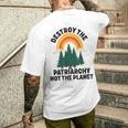 Destroy The Patriarchy Not The Planet フェミニスト フェミニズム メンズTシャツ バックプリント 彼への贈り物