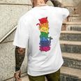 Divertido Gato Lgbt Pila Arco Iris Orgullo Gay Para El Amante De Camiseta Hombre Estampado Espalda Regalos para él