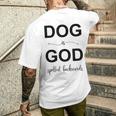 Dog Is Godpelled Backwards-面白い犬の言葉 メンズTシャツ バックプリント 彼への贈り物