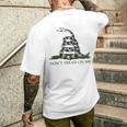 Don't' Tread On Me シャツ メンズ ガズデンフラッグ ブラック スネーク メンズTシャツ バックプリント 彼への贈り物
