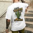 Don't Touch Me It Hurts – サボテンの反社会的ユーモア メンズTシャツ バックプリント 彼への贈り物