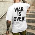 Exclusive War Is Over ご希望の場合限定ブラックプリント メンズTシャツ バックプリント 彼への贈り物