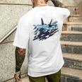 F-15 ストライク イーグル ミリタリー 戦闘機 ジェット キッズ 幼児 男の子 男性 メンズTシャツ バックプリント 彼への贈り物