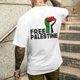 Free Palestine パレスチナの旗無料パレスチナ メンズTシャツ バックプリント 彼への贈り物