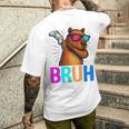 Capybara Gamer Meme Cool Gaming Humor Animal Lover 長袖tシャツ メンズTシャツ バックプリント 彼への贈り物