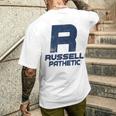 Russell Pathetic Unathletic プットダウン&インシュルト メンズTシャツ バックプリント 彼への贈り物