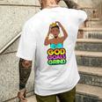 God Goals グラインドメラニン クリスチャン 楽しい ブラック クイーン ガールズ メンズTシャツ バックプリント 彼への贈り物