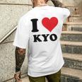 I Heart Kyo ファーストネーム I Love パーソナライズ メンズTシャツ バックプリント 彼への贈り物