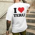 I Heart Teru 名 I Love パーソナライズ メンズTシャツ バックプリント 彼への贈り物