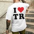 I Heart Tr Initials I Love TR First And Last NameR メンズTシャツ バックプリント 彼への贈り物