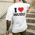 I Heart いすゞ ファーストネーム I Love パーソナライズ メンズTシャツ バックプリント 彼への贈り物