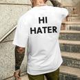 Hi Hater Bye Hater メンズTシャツ バックプリント 彼への贈り物
