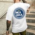 Inca Kola ペルーゴールデンコーラ バブルガム クリームソーダ メンズTシャツ バックプリント 彼への贈り物