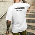 J'adore Paris、J'adore Paris、フランス フランスの都市 メンズTシャツ バックプリント 彼への贈り物