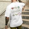 Justice Leagueymbols Blue T-Shirt mit Rückendruck Geschenke für Ihn