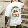 Ketchup ハロウィンコスチューム トマトマッチング ハロウィンケチャップ メンズTシャツ バックプリント 彼への贈り物