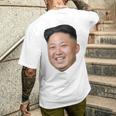 Kim Jong Un Big Face ロケットマン 北朝鮮パロディ メンズTシャツ バックプリント 彼への贈り物