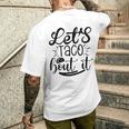 Let's Taco Bout It 面白い メキシコ料理 タコス シンコ・デ・マヨ メンズTシャツ バックプリント 彼への贈り物