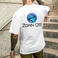 Linux Zorin Os タグラインとロゴ入り オープンソースos メンズTシャツ バックプリント 彼への贈り物